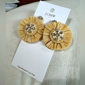 J.Crew Beige Statement Earrings NWT
